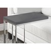 Monarch Specialties Accent Table - Glossy Grey With Chrome Metal I 3030